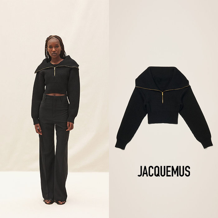 JACQUEMUS 자크뮈스 검은색 리소울 니트